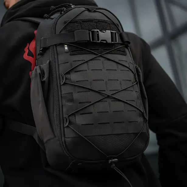 2 - Тактичний рюкзак M-Tac Sturm Elite з ергономічними лямками. Чорний