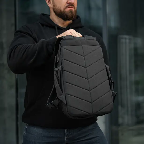 7 - Тактичний рюкзак M-Tac Sturm Elite з ергономічними лямками. Чорний
