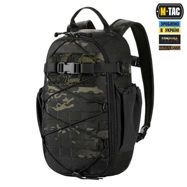 1 - Тактичний рюкзак M-Tac Sturm Elite з ергономічними лямками. Чорний мультикам