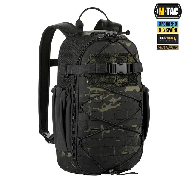 22 - Тактичний рюкзак M-Tac Sturm Elite з ергономічними лямками. Чорний мультикам