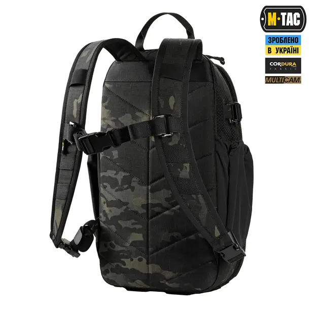 19 - Тактичний рюкзак M-Tac Sturm Elite з ергономічними лямками. Чорний мультикам
