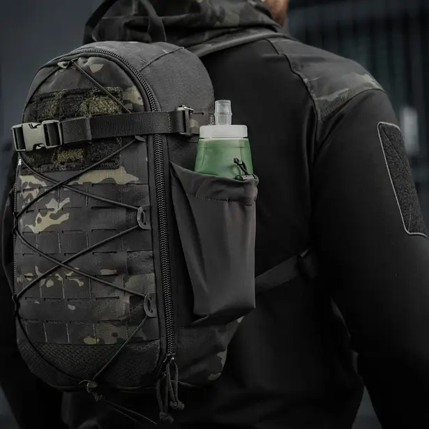 17 - Тактичний рюкзак M-Tac Sturm Elite з ергономічними лямками. Чорний мультикам