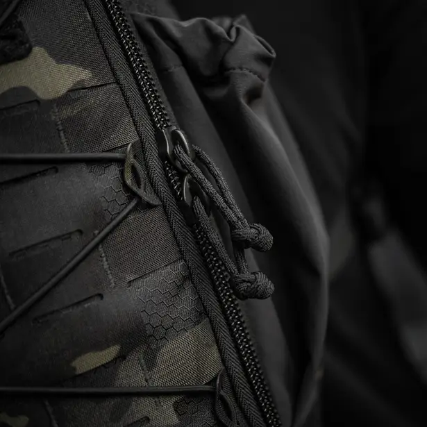 14 - Тактичний рюкзак M-Tac Sturm Elite з ергономічними лямками. Чорний мультикам