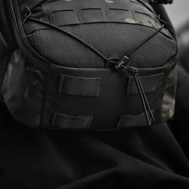12 - Тактичний рюкзак M-Tac Sturm Elite з ергономічними лямками. Чорний мультикам