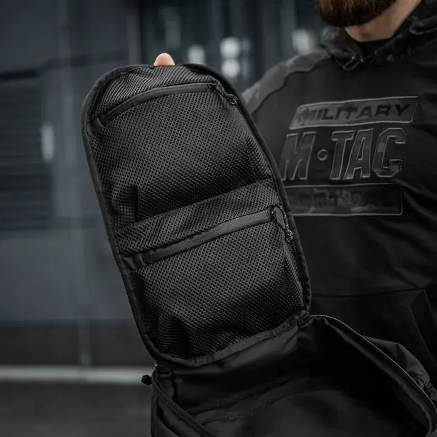 10 - Тактичний рюкзак M-Tac Sturm Elite з ергономічними лямками. Чорний мультикам