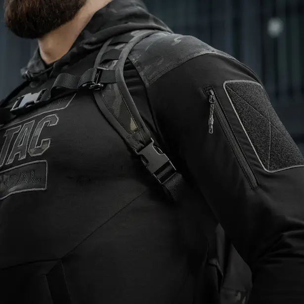 7 - Тактичний рюкзак M-Tac Sturm Elite з ергономічними лямками. Чорний мультикам