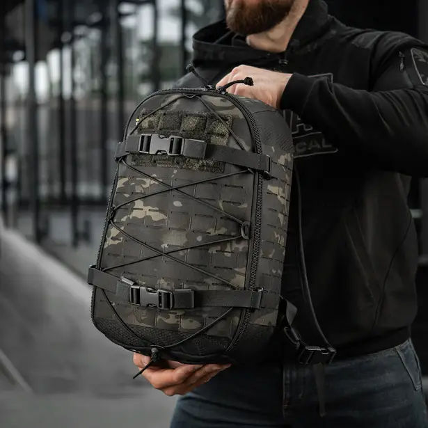 5 - Тактичний рюкзак M-Tac Sturm Elite з ергономічними лямками X-Large Elite Gen.II. Чорний мультикам
