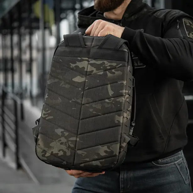 4 - Тактичний рюкзак M-Tac Sturm Elite з ергономічними лямками X-Large Elite Gen.II. Чорний мультикам
