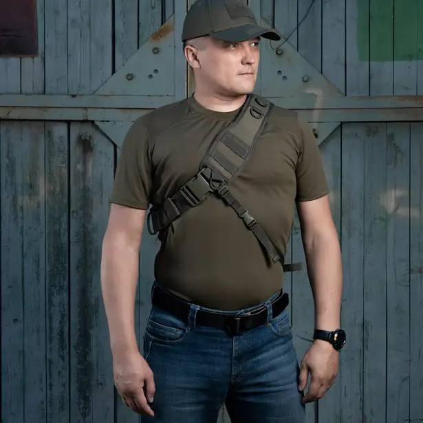 18 - Рюкзак M-Tac Armadillo з однією лямкою. Олива