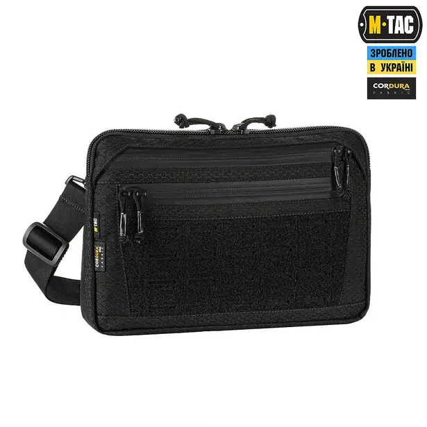 21 - Тактична сумка M-Tac Admin Bag Medium Elite Hex з липучкою. Чорний