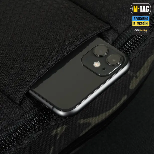 8 - Сумка через плече M-Tac Sphaera Hex Hardsling Bag Elite Large з липучкою. Мультикам чорний