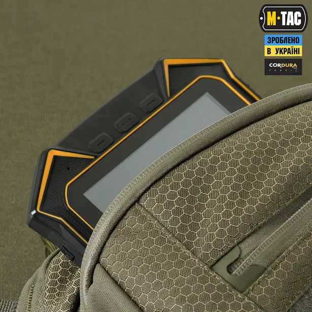 13 - Сумка через плече M-Tac Sphaera Hex Hardsling Bag Elite Large з липучкою. Олива