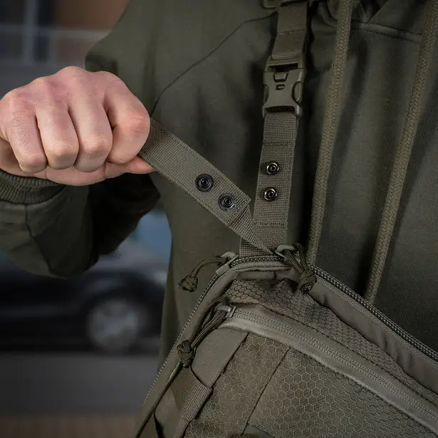 7 - Сумка через плече M-Tac Sphaera Hex Hardsling Bag Elite Large з липучкою. Олива