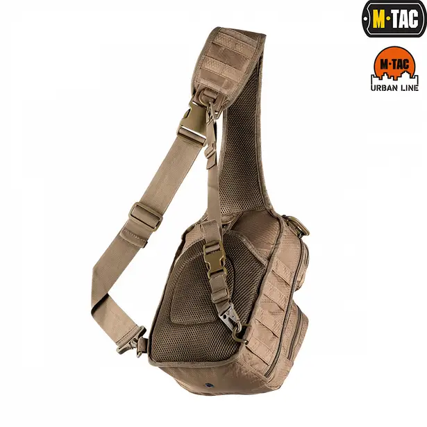 2 - Тактична сумка через плече M-Tac Urban Line City Hunter Hexagon. Койот