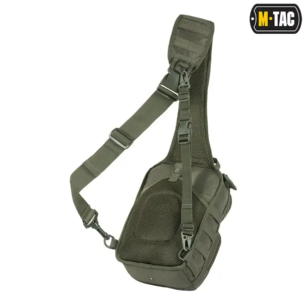 2 - Тактична сумка через плече M-Tac Urban Line City Hunter Hexagon. Олива
