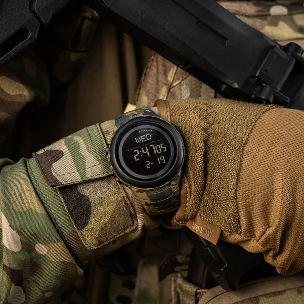 12 - Годинник тактичний M-Tac 2166. Камуфляж
