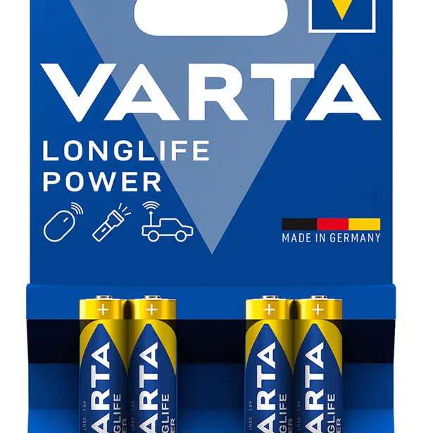 1 - Батарейки Varta LR3/AAA Longlife Power Alkaline, 4 шт