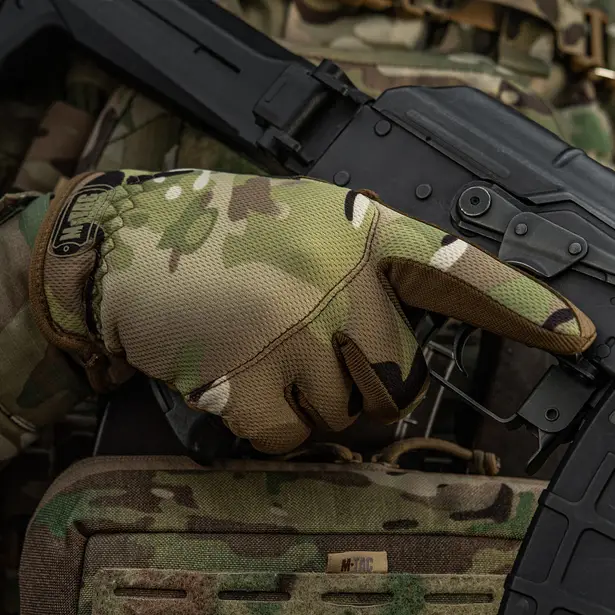 10 - Рукавички M-Tac Scout Tactical Mk.2 шкіряні. Мультикам