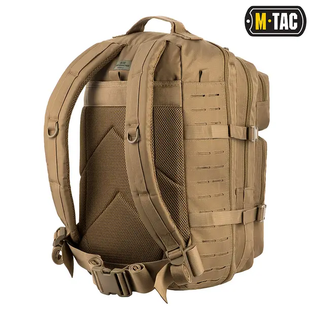 2 - Рюкзак тактичний M-Tac Large Assault Pack Laser Cut. Койот