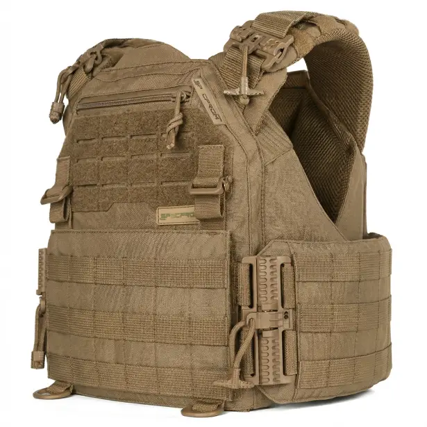 1 - Плитоноска жіноча Warmor gen.3 FL SPECPROM (for Ladies). Без підсумків. Зі швидким боковим та верхнім скиданням (без плит). Койот