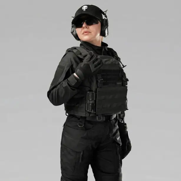 5 - Плитоноска жіноча Warmor gen.3 FL SPECPROM (for Ladies). Без підсумків. Зі швидким боковим та верхнім скиданням (без плит). Чорний