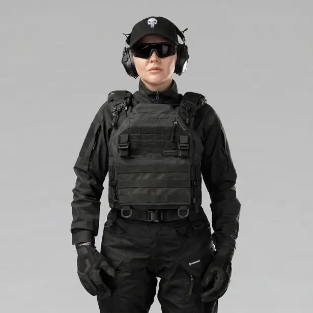 6 - Плитоноска жіноча Warmor gen.3 FL SPECPROM (for Ladies). Без підсумків. Зі швидким боковим та верхнім скиданням (без плит). Чорний