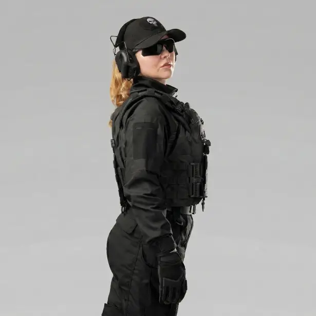 7 - Плитоноска жіноча Warmor gen.3 FL SPECPROM (for Ladies). Без підсумків. Зі швидким боковим та верхнім скиданням (без плит). Чорний