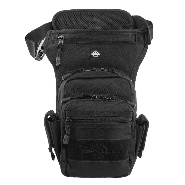 2 - Стегнова сумка Pentagon Max S 2.0 Thigh Pouch 3.7 л. Чорний