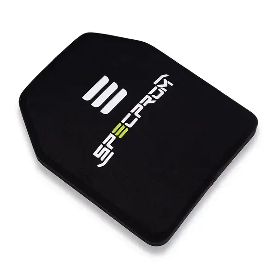 6 - Керамічна бронеплита Sic+PE 4-го класу SPECPROM. Вага 2,0 кг. Розмір 25 на 30 см. Чорна