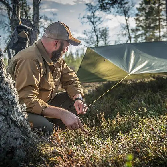 2 - Тент туристичний Helikon Supertarp Small. Олива