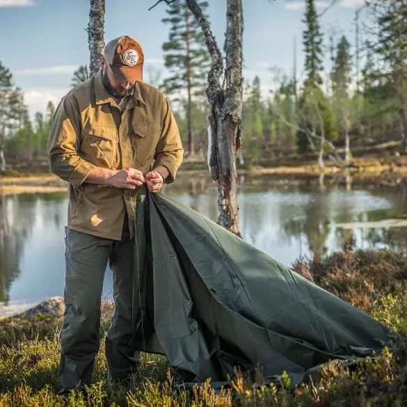 3 - Тент туристичний Helikon Supertarp Small. Олива