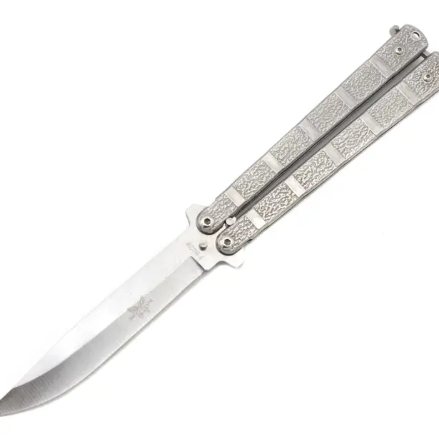1 - Нiж метелик Benchmade A814. Сірий