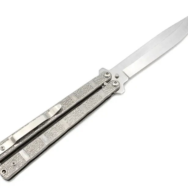 2 - Нiж метелик Benchmade A814. Сірий
