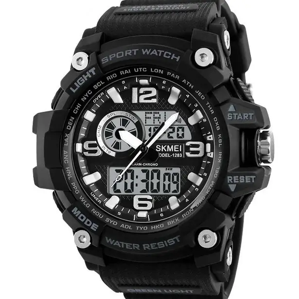 1 - Годинник наручний SKMEI 1283BK. Чорний