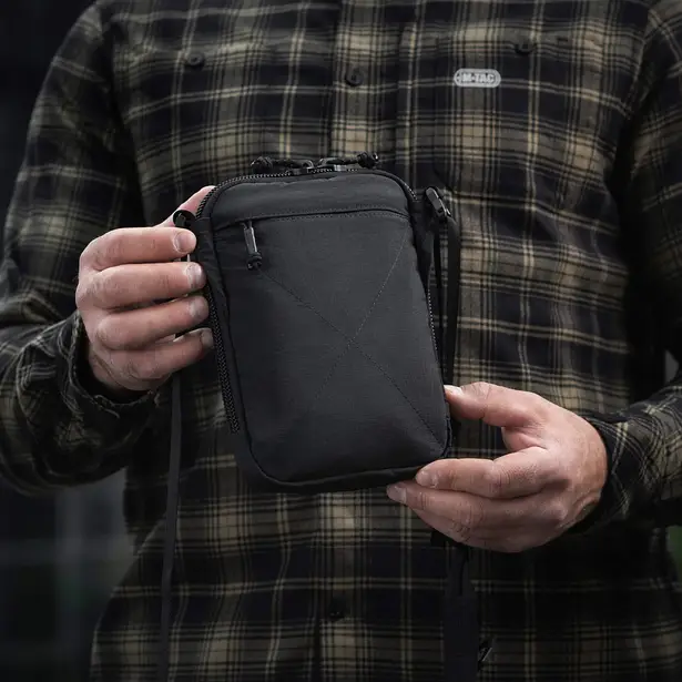 7 - Сумка через плече M-Tac Pocket Hardsling Lite-C Elite. Чорний