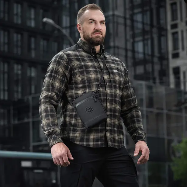 8 - Сумка через плече M-Tac Pocket Hardsling Lite-C Elite. Чорний