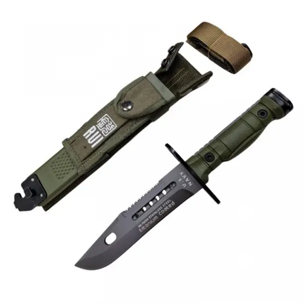 1 - Ніж мисливський Columbia US NAVY. Олива