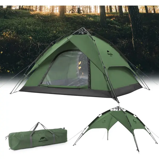 2 - Намет чотиримісний Naturehike NH21ZP008. Зелений