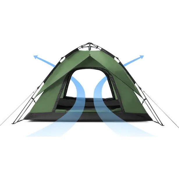 4 - Намет чотиримісний Naturehike NH21ZP008. Зелений