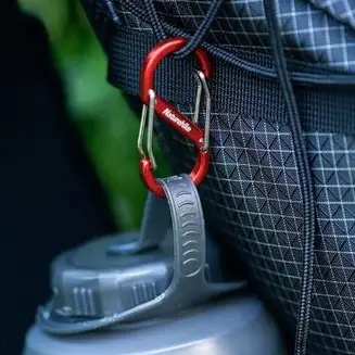 2 - Карабін багатофункціональний Naturehike S-type NH20GS004, 50 мм, 2 шт. Червоний
