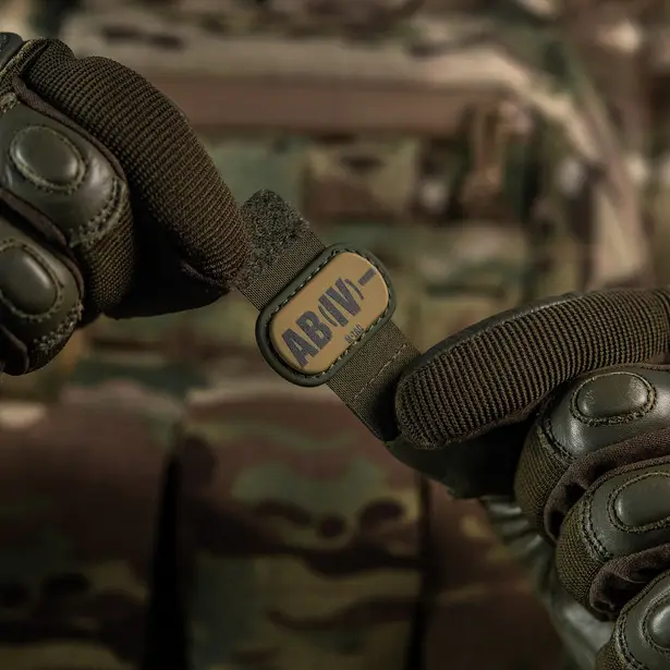 7 - Патч з кріпленням MOLLE M-Tac PVC група крові AB (IV)-. Олива