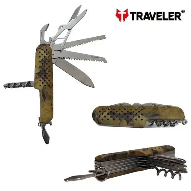 2 - Мультитул швейцарський Traveler K-5011-G-40. Мультикам