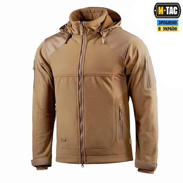 1 - Тактична куртка M-Tac Norman Windblock Fleece. Койот