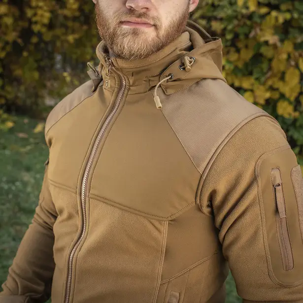 14 - Тактична куртка M-Tac Norman Windblock Fleece. Койот