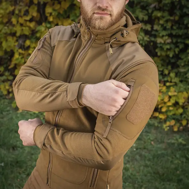 15 - Тактична куртка M-Tac Norman Windblock Fleece. Койот