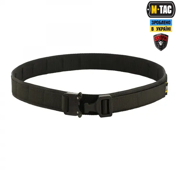 2 - Тактичний ремінь M-Tac Cobra Buckle Belt Gen.II. Чорний