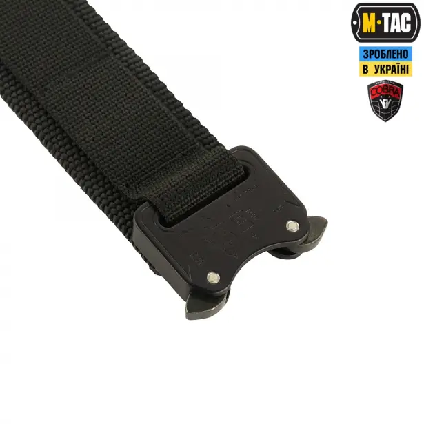 4 - Тактичний ремінь M-Tac Cobra Buckle Belt Gen.II. Чорний