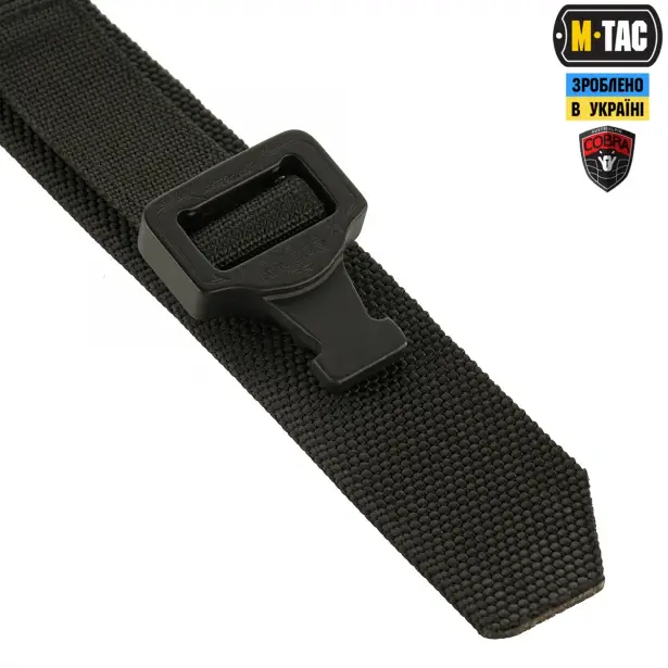 5 - Тактичний ремінь M-Tac Cobra Buckle Belt Gen.II. Чорний