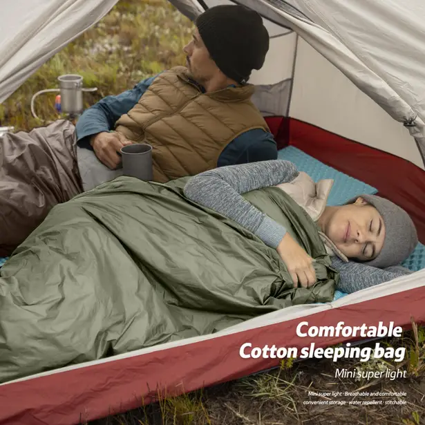 5 - Спальний мішок Naturehike LW180 Mini NH21MSD04 правий. Олива
