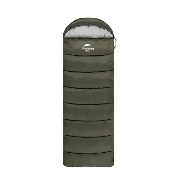 1 - Спальник з капюшоном правий (-3°C) Naturehike U350S NH20MSD07. Олива